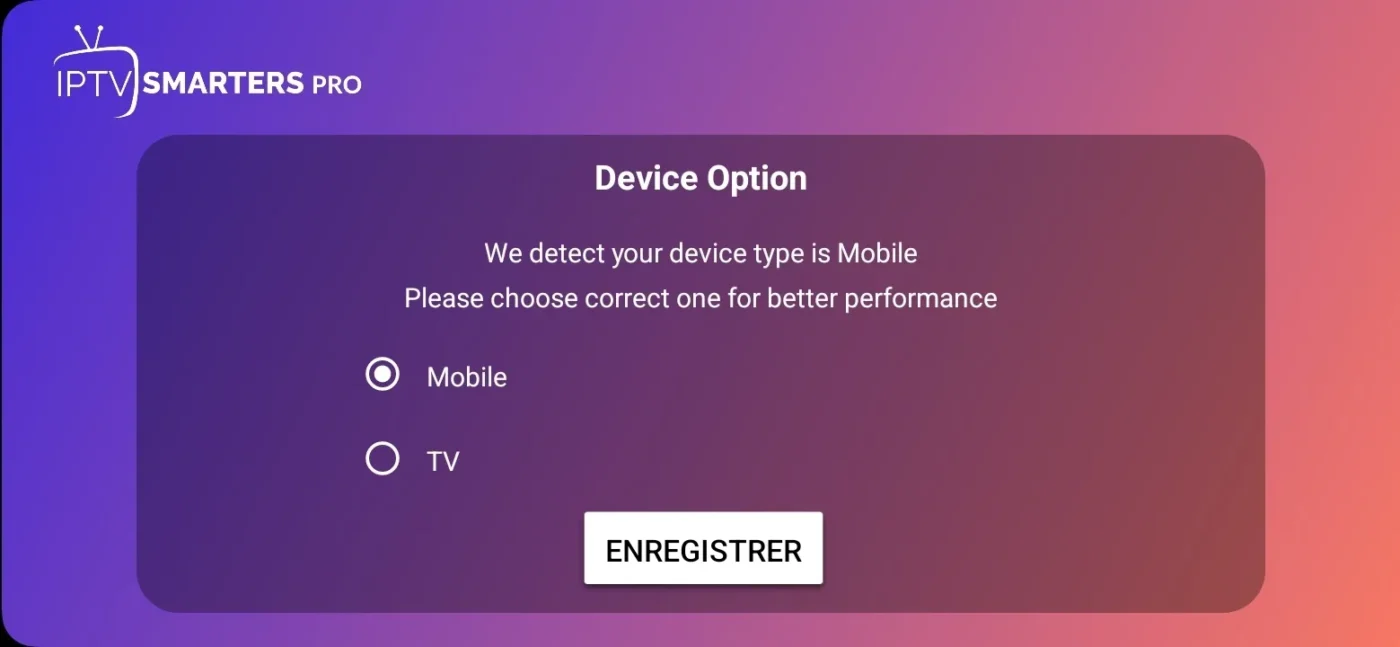 iptv smarters pro interface on android